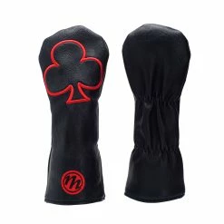 19th Hole Custom Shop Playing Card Clubs Hybrid Headcover, Black