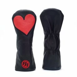 19th Hole Custom Shop Playing Card Hearts Fairway Wood Headcover, Black