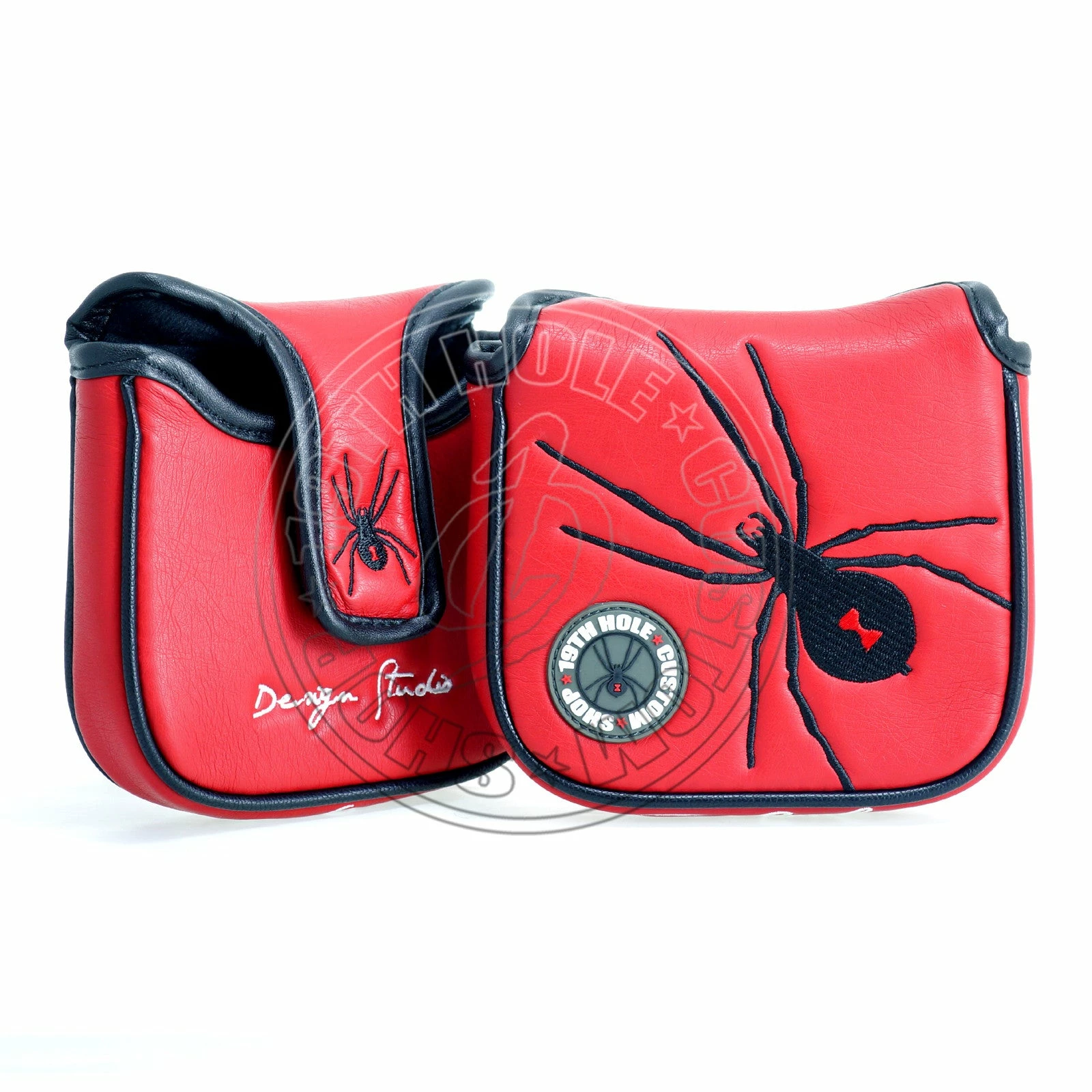 19th Hole Custom Shop Spider High-MOI Mallet Putter Headcover, Heel Shaft, Red 3 19th Hole Custom Shop Spider High-MOI Mallet Putter Headcover, Heel Shaft, Red