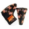 19th Hole Custom Shop US Flag Dancing Scottie Dog Head Cover For Blade And Midsize Mallet Putter, Black