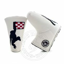 19th Hole Custom Shop Dancing Monkey Blade And Mid Mallet Putter Headcover, White