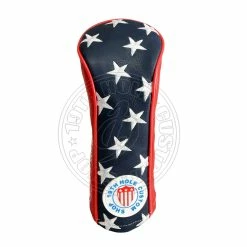 19th Hole Custom Shop US Flag Stars And Stripes Fairway Metal Woods Head Cover, Blue/Red/White