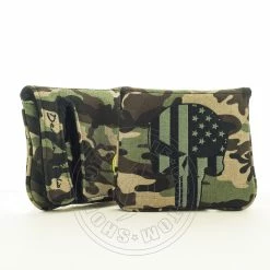 19th Hole Custom Shop US Flag Punisher Skull High-MOI Mallet Putter Headcover, RH, Camouflage Canvas