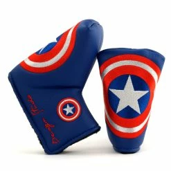 Lion Custom Shop American Shield Head Cover For Blade & Midsize Mallet Putter, Blue