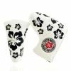 19th Hole Custom Shop Hibiscus Head Cover For Blade And Midsize Mallet Putter, White