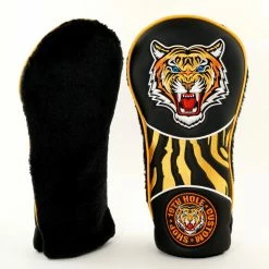19th Hole Custom Shop Tiger Retro Style Driver Head Cover, Black
