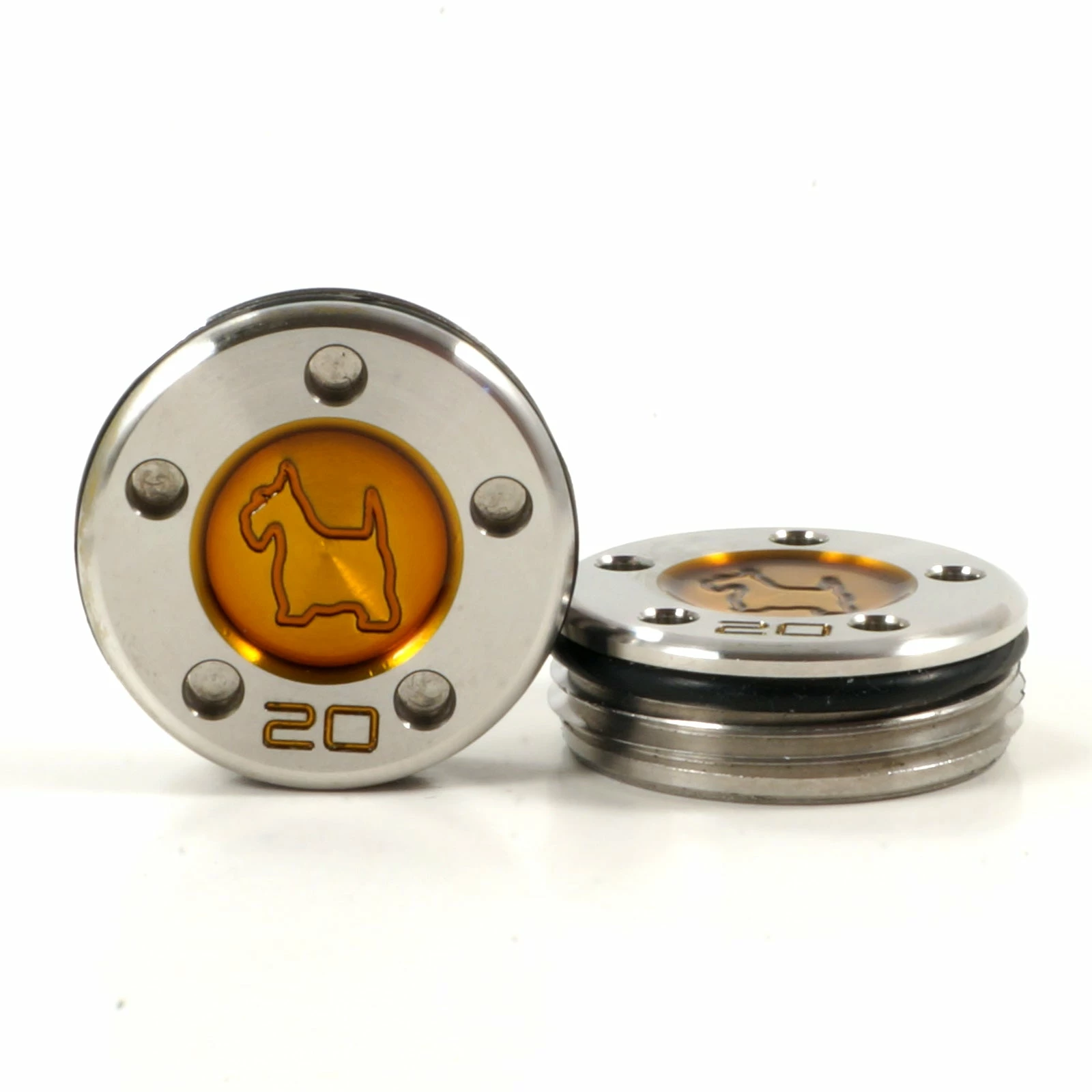19th Hole Custom Shop 2 Of Weight For Scotty Cameron Putters, Scottie Dog, Gold 3 19th Hole Custom Shop 2 Of Weight For Scotty Cameron Putters, Scottie Dog, Gold