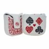 19th Hole Custom Shop Playing Card Suit High-MOI Mallet Putter Headcover, White