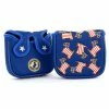 19th Hole Custom Shop US Flag Dancing Scottie Dog Mallet Putter Headcover, Blue