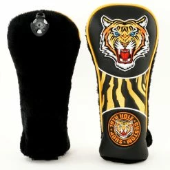 19th Hole Custom Shop Tiger Retro Style Fairway Metal Woods Head Cover, Black