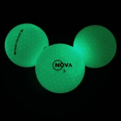 Nova Dark Tracker LED Light-up Golf Ball, Green, 3-pack