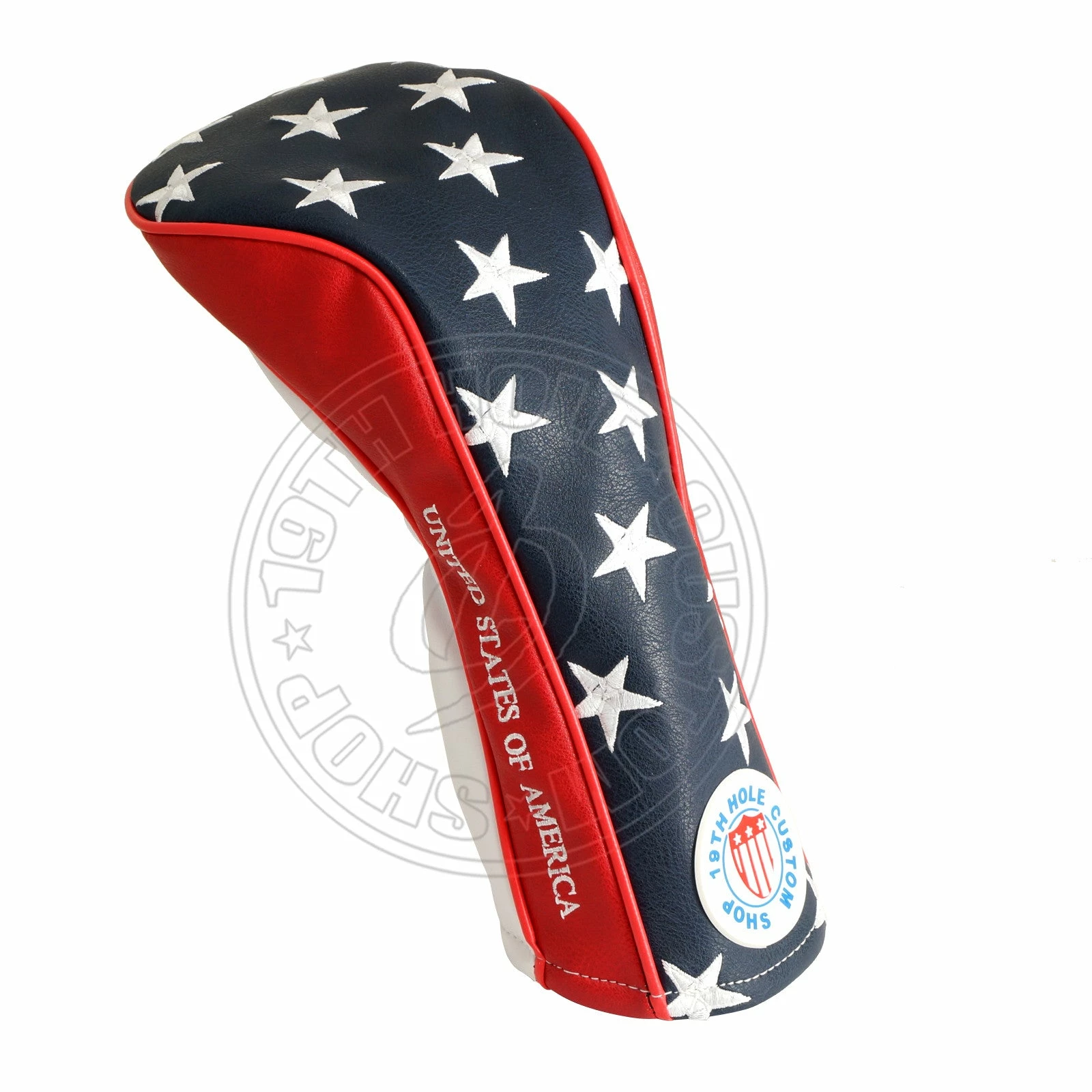 19th Hole Custom Shop US Flag Stars And Stripes Driver Head Cover, Blue/Red/White 4 19th Hole Custom Shop US Flag Stars And Stripes Driver Head Cover, Blue/Red/White - Image 2