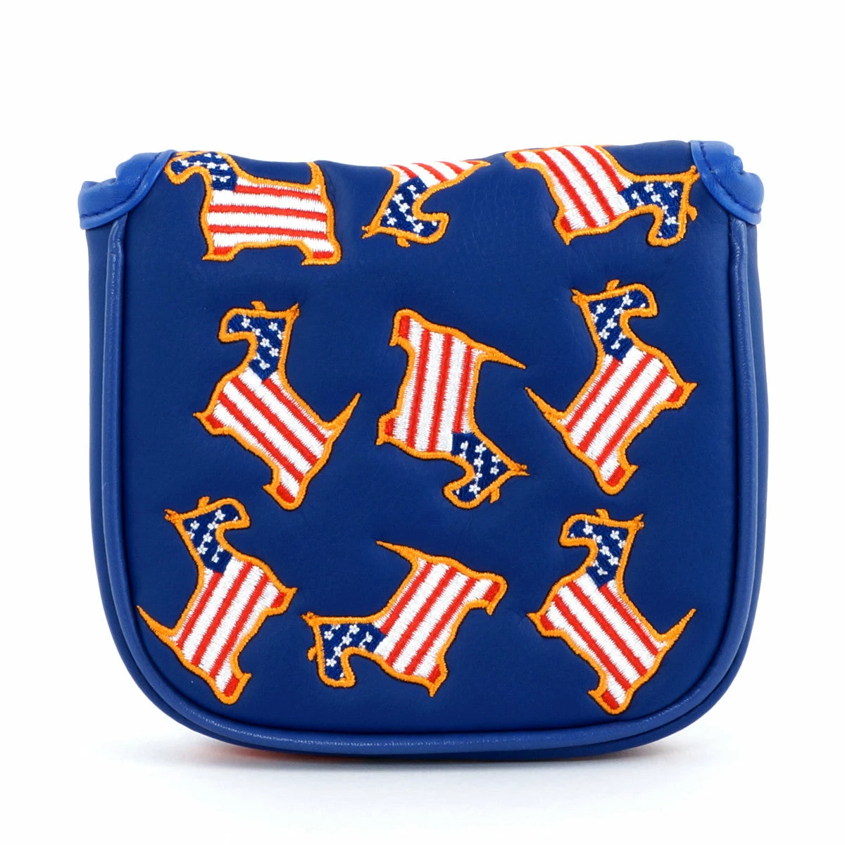 19th Hole Custom Shop US Flag Dancing Scottie Dog Mallet Putter Headcover, Blue 4 19th Hole Custom Shop US Flag Dancing Scottie Dog Mallet Putter Headcover, Blue - Image 2