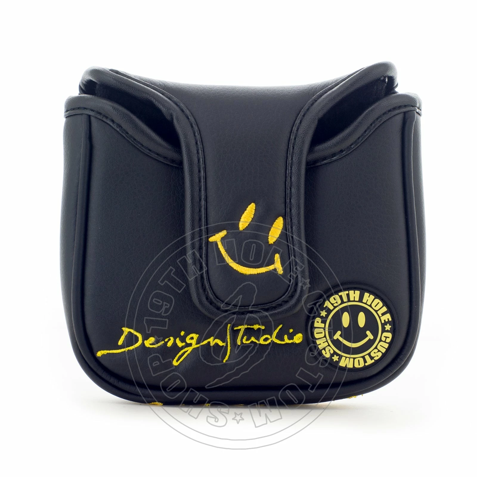 19th Hole Custom Shop Smile Face High MOI Mallet Putter Headcover, Heel Shafted, Black 5 19th Hole Custom Shop Smile Face High MOI Mallet Putter Headcover, Heel Shafted, Black - Image 3