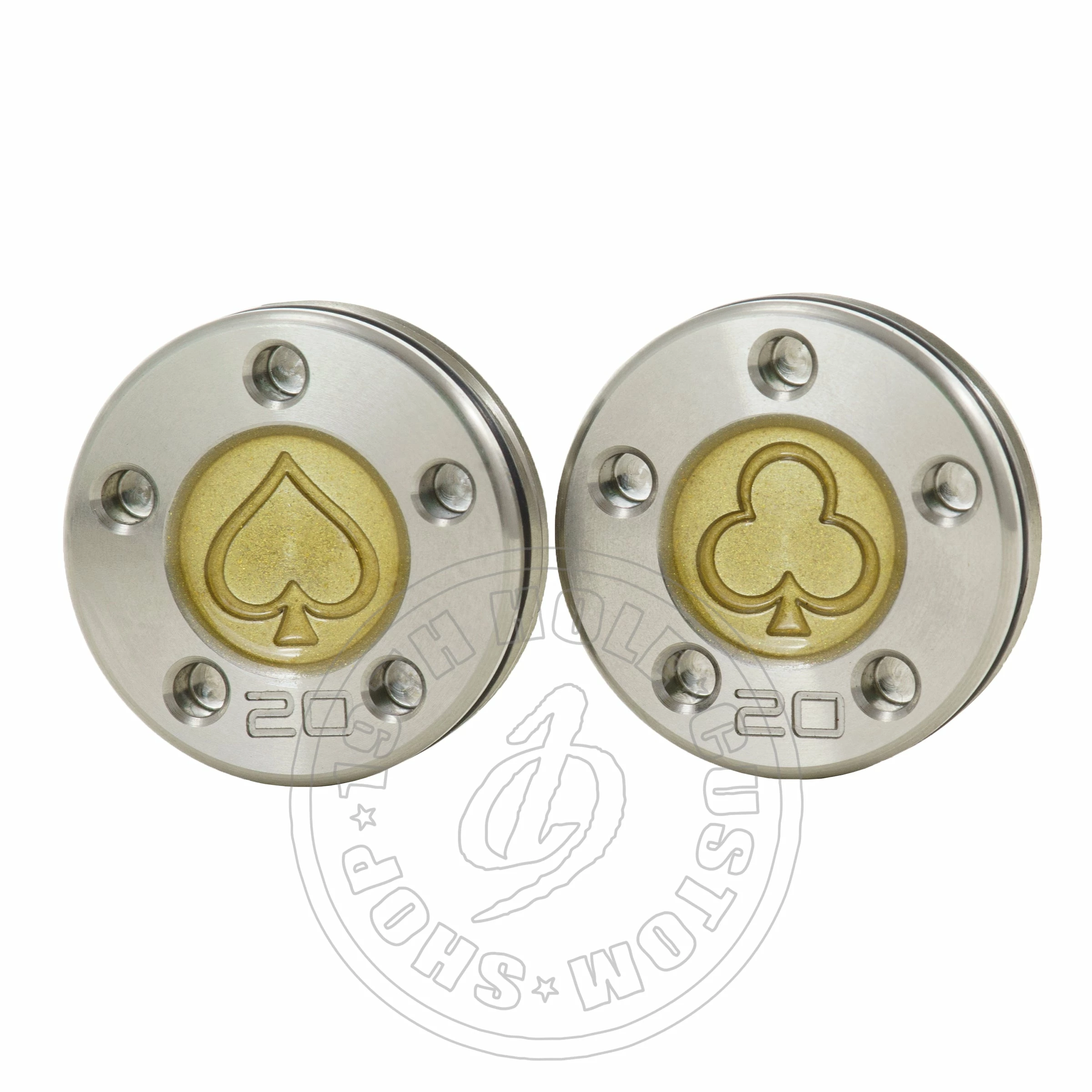 19th Hole Custom Shop Weight For Scotty Cameron Putters, Play Card Suits, Spades, Clubs, Gold 3 19th Hole Custom Shop Weight For Scotty Cameron Putters, Play Card Suits, Spades, Clubs, Gold