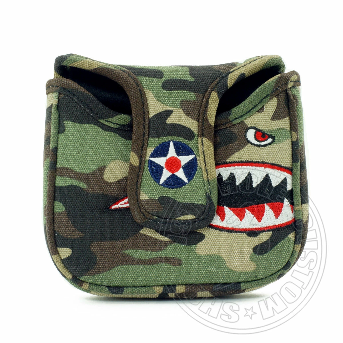19th Hole Custom Shop Fighter Plane High MOI Mallet Putter Headcover, Heel Shafted, Camouflage 5 19th Hole Custom Shop Fighter Plane High MOI Mallet Putter Headcover, Heel Shafted, Camouflage - Image 3