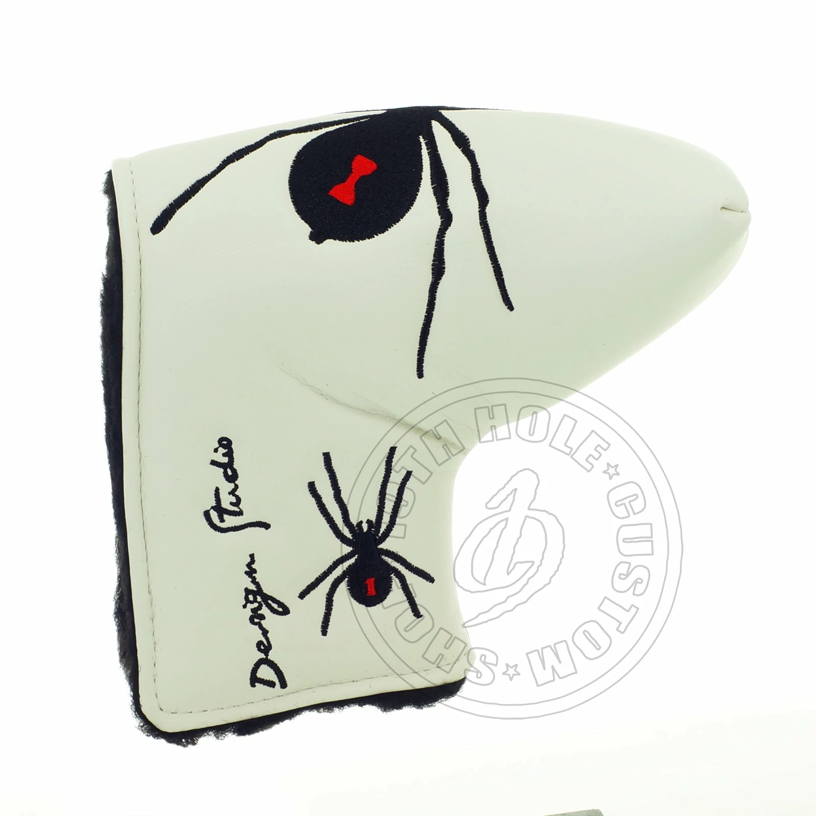 19th Hole Custom Shop Spider Head Cover For Blade And Midsize Mallet Putter, White 5 19th Hole Custom Shop Spider Head Cover For Blade And Midsize Mallet Putter, White - Image 3