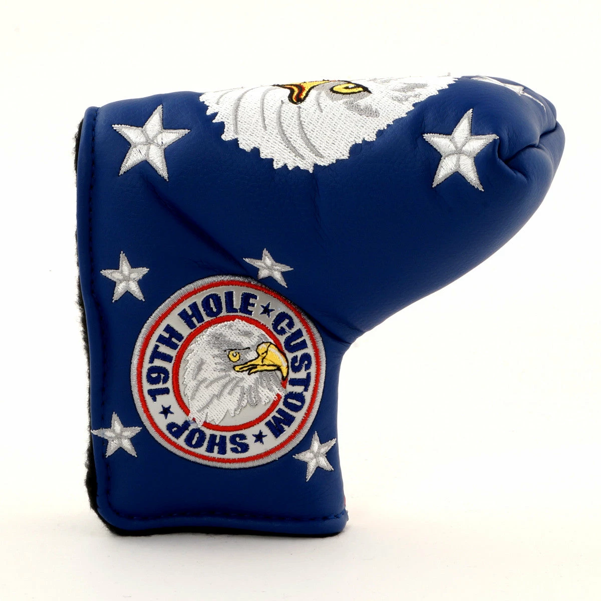 19th Hole Custom Shop Bald Eagle Head & I Love USA Head Cover For Blade And Midsize Mallet Putter 5 19th Hole Custom Shop Bald Eagle Head & I Love USA Head Cover For Blade And Midsize Mallet Putter - Image 3