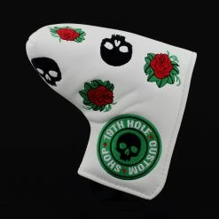 19th Hole Custom Shop Skull And Rose Head Cover For Blade And Midsize Mallet Putter, White -Golf Bag Sales 2023 3l ac2db52b f514 4828 a8ce 587235b15f9d