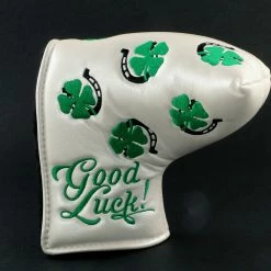 19th Hole Custom Shop Clover And Horseshoe Head Cover For Blade And Midsize Mallet Putter, White -Golf Bag Sales 2023 3l f9f56f65 b9f4 4cc6 9560 ed7f37c417c5