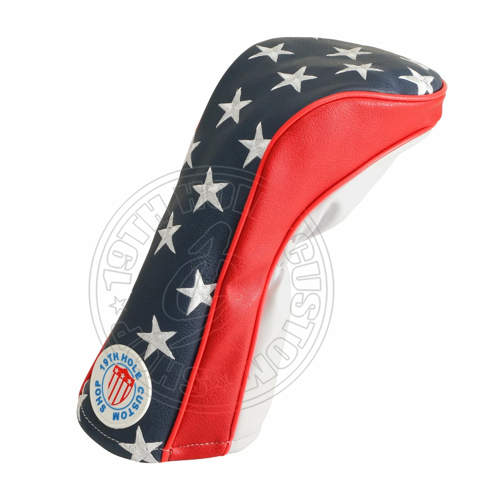 19th Hole Custom Shop US Flag Stars And Stripes Driver Head Cover, Blue/Red/White 6 19th Hole Custom Shop US Flag Stars And Stripes Driver Head Cover, Blue/Red/White - Image 4