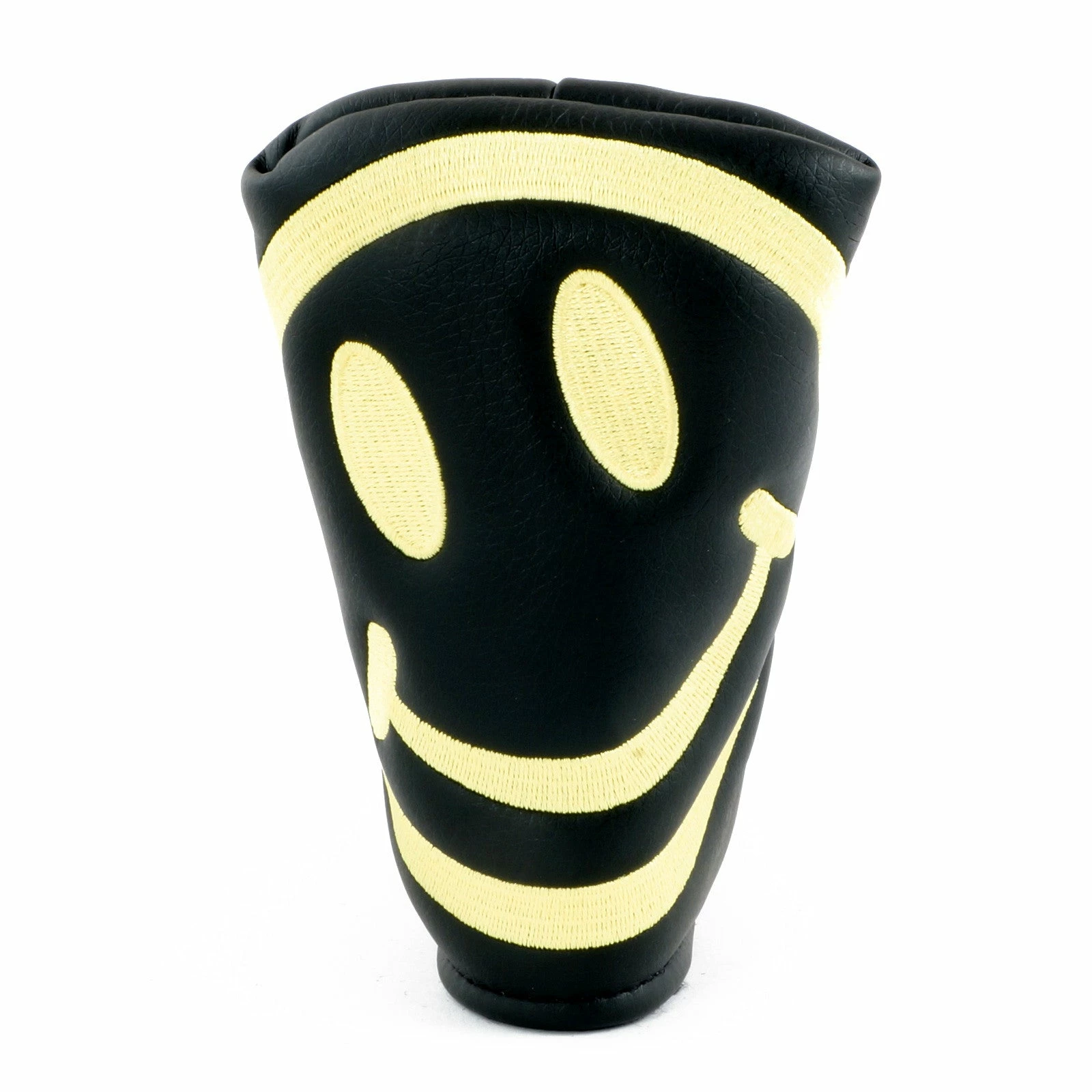 19th Hole Custom Shop Smile Face Head Cover For Blade And Midsize Mallet Putter, Black 6 19th Hole Custom Shop Smile Face Head Cover For Blade And Midsize Mallet Putter, Black - Image 4