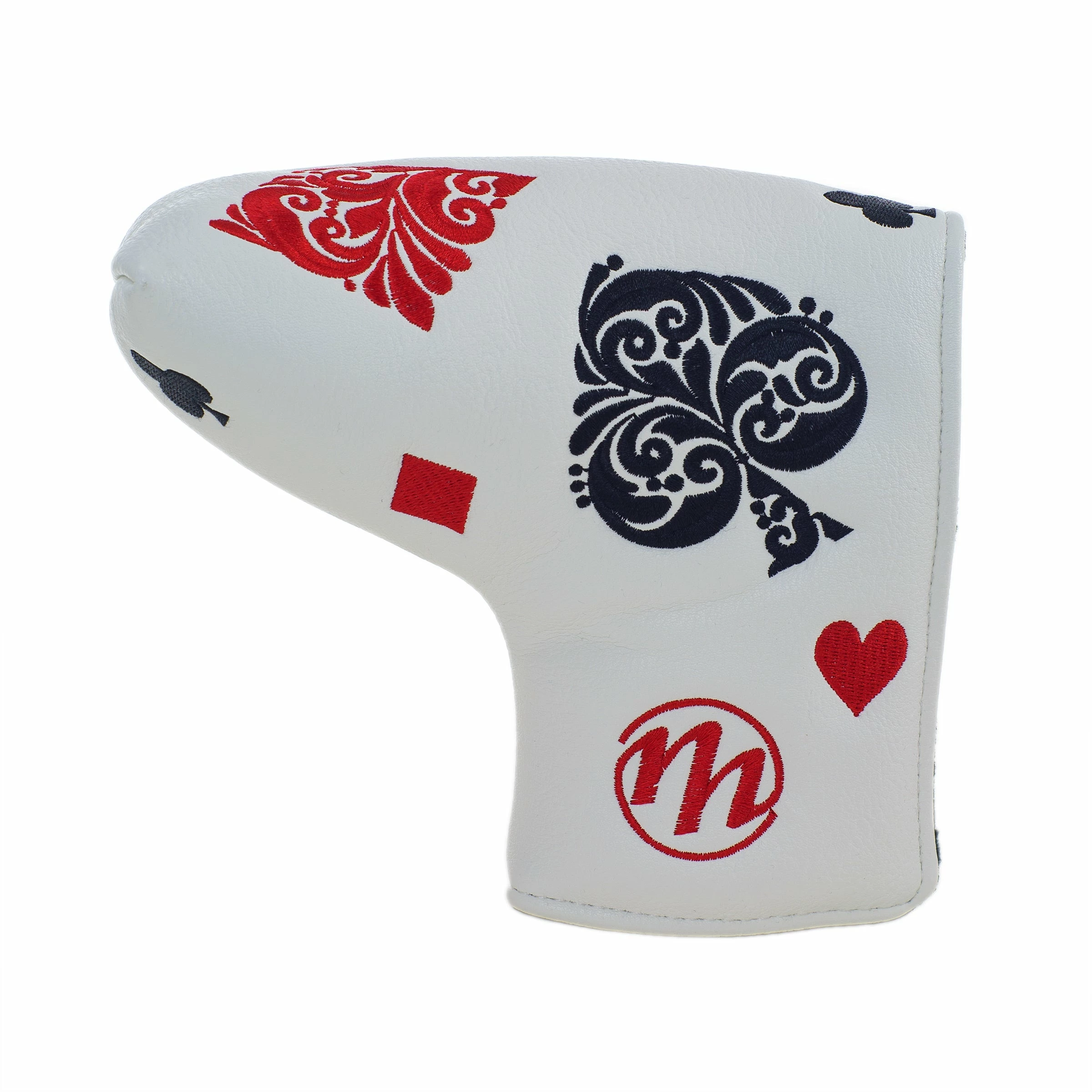 19th Hole Custom Shop Playing Card Blade And Mid Mallet Putter Headcover, White 6 19th Hole Custom Shop Playing Card Blade And Mid Mallet Putter Headcover, White - Image 4