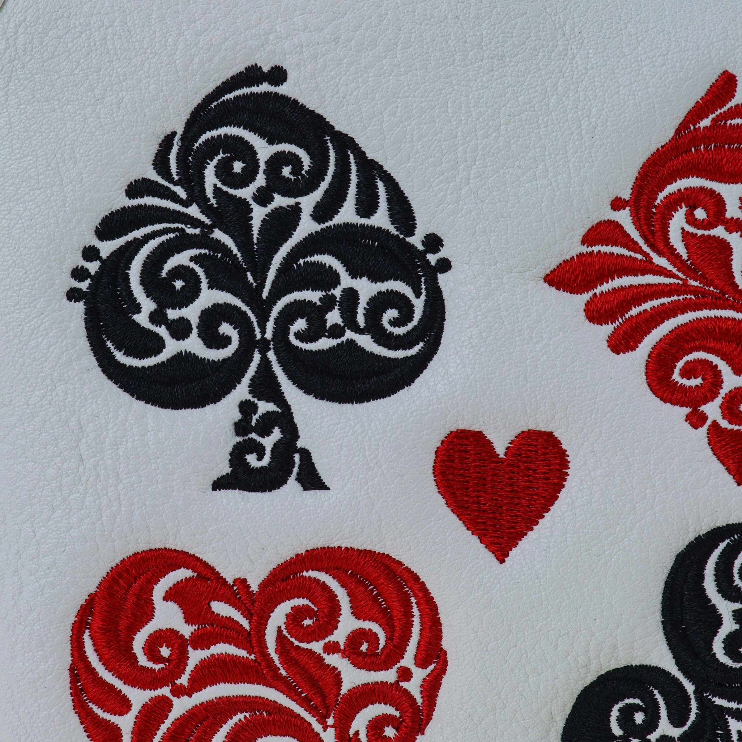 19th Hole Custom Shop Playing Card Suit High-MOI Mallet Putter Headcover, White 10 19th Hole Custom Shop Playing Card Suit High-MOI Mallet Putter Headcover, White - Image 8