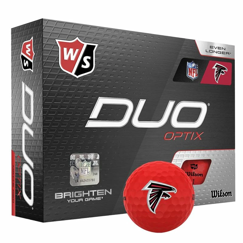 Wilson Duo Optix NFL Golf Balls - Red 3 Wilson Duo Optix NFL Golf Balls - Red