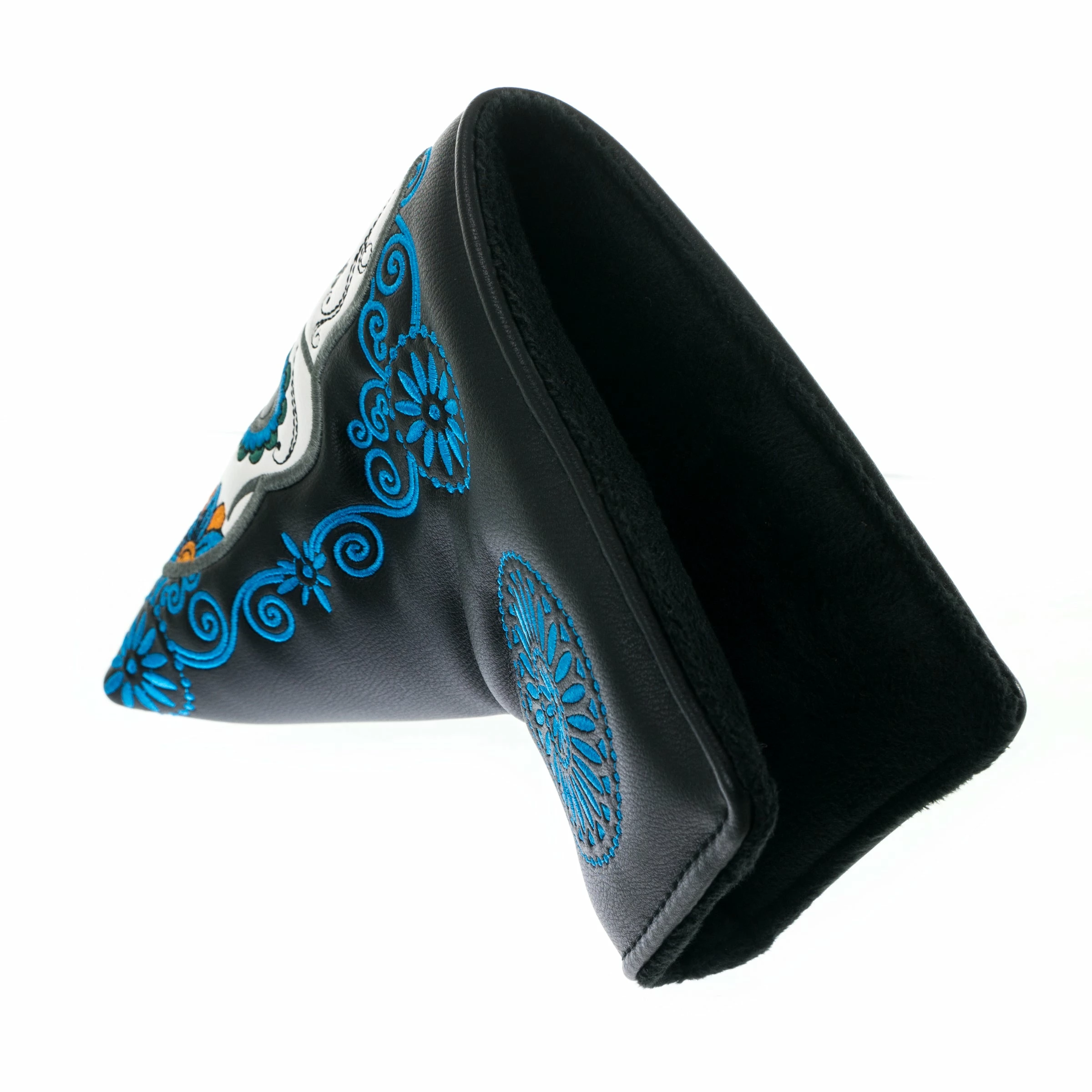 19th Hole Custom Shop Dia De Los Muertos Sugar Skull Blade And Mid Mallet Putter Headcover, Black 10 19th Hole Custom Shop Dia De Los Muertos Sugar Skull Blade And Mid Mallet Putter Headcover, Black - Image 8